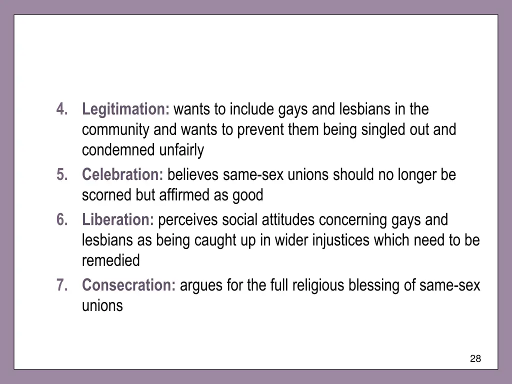 4 legitimation wants to include gays and lesbians