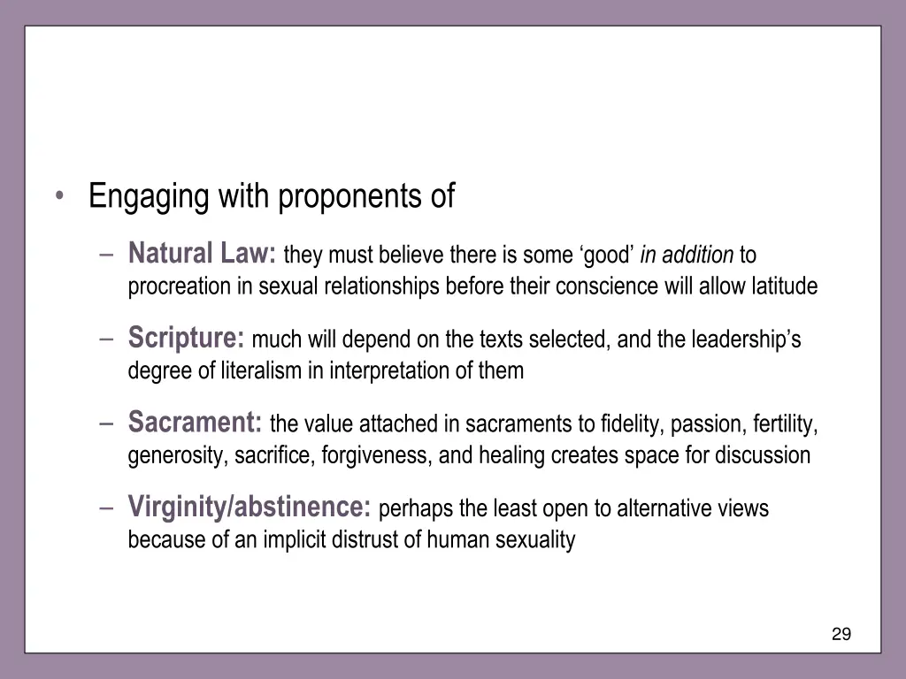 engaging with proponents of