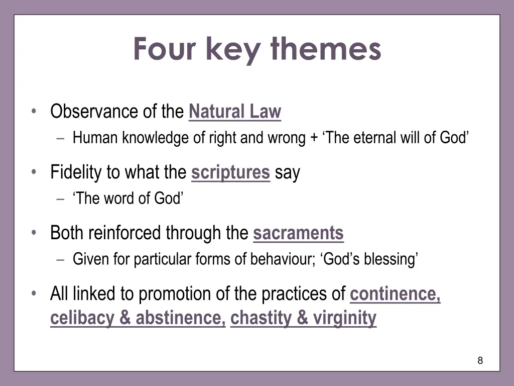 four key themes
