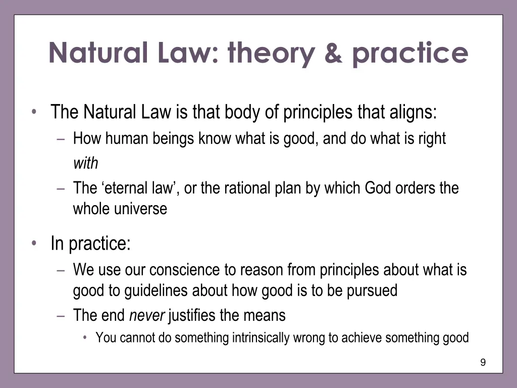 natural law theory practice