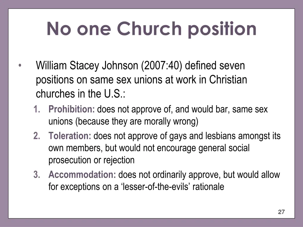 no one church position
