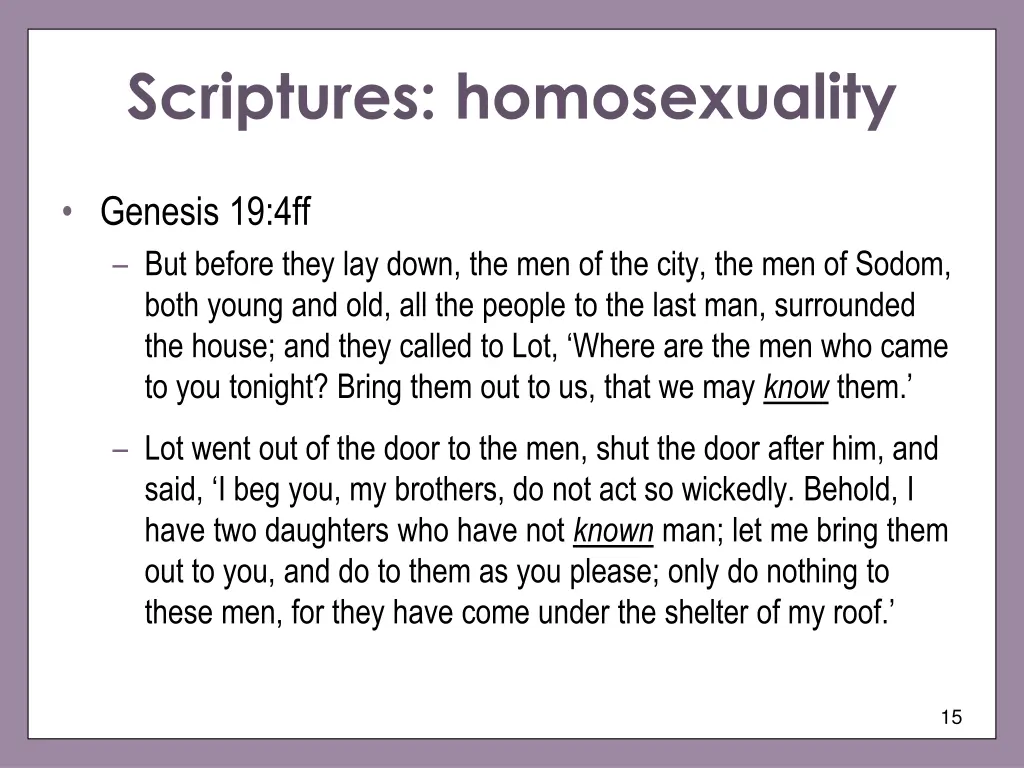 scriptures homosexuality