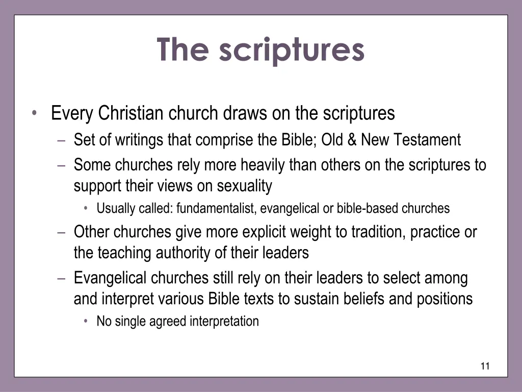 the scriptures