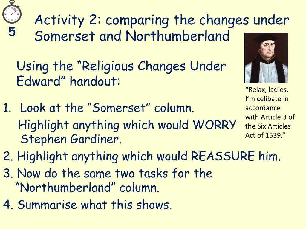 activity 2 comparing the changes under somerset