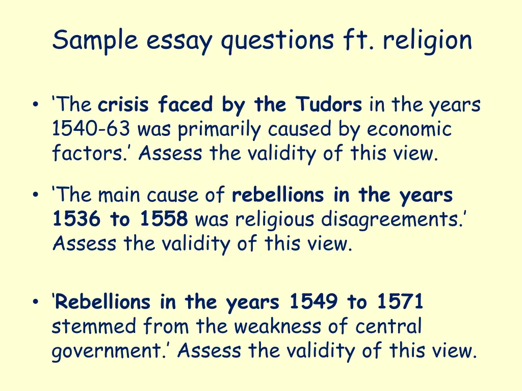 sample essay questions ft religion