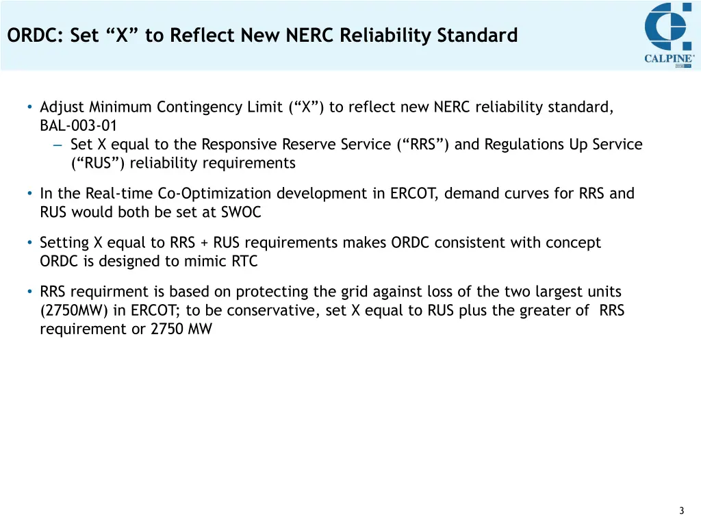 ordc set x to reflect new nerc reliability