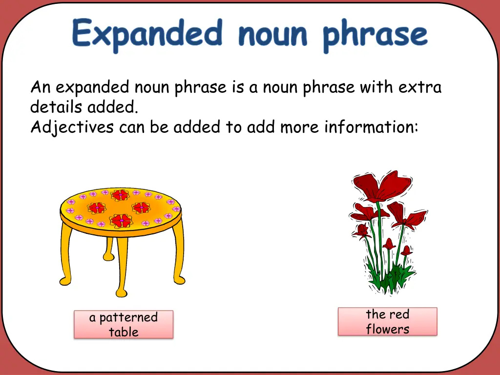 expanded noun phrase