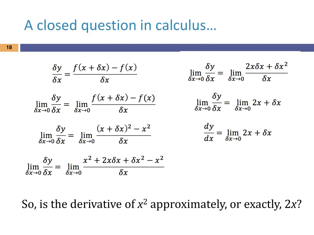a closed question in calculus
