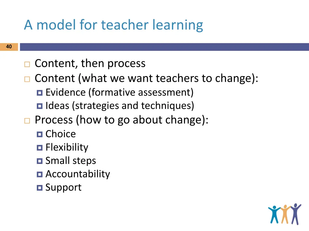 a model for teacher learning