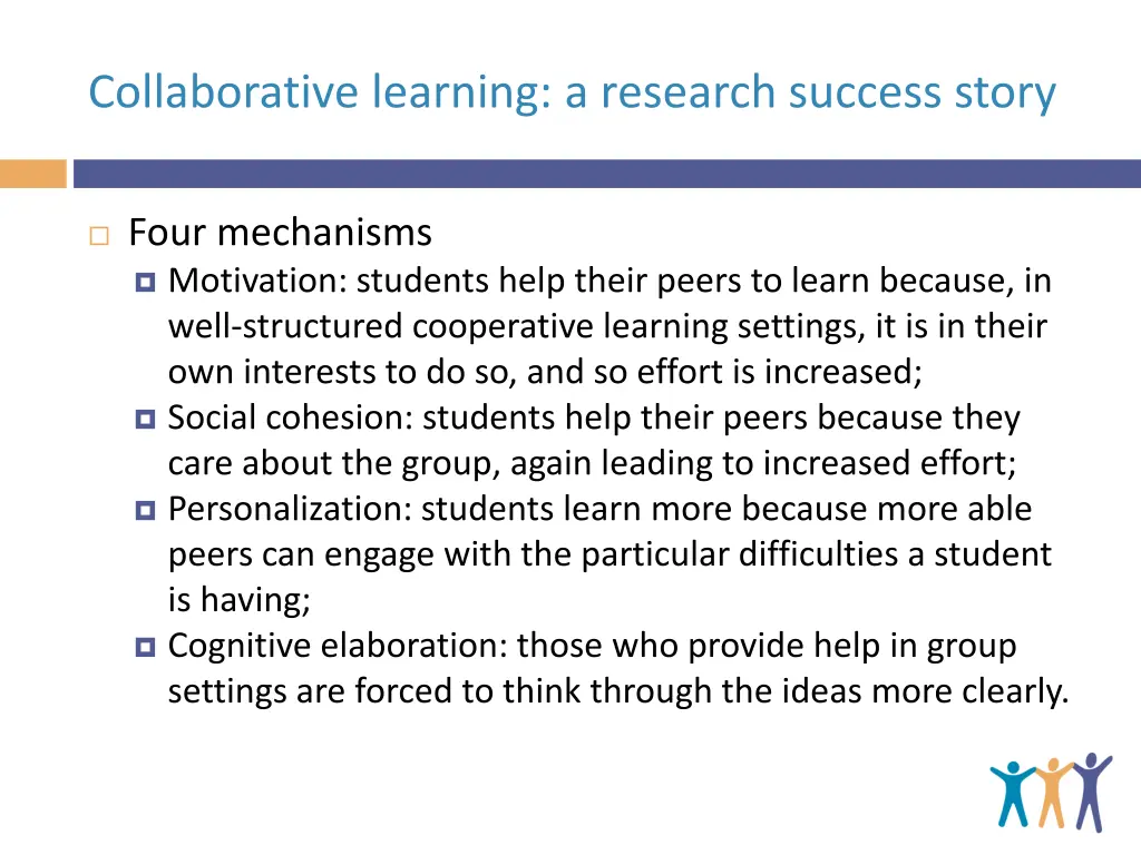 collaborative learning a research success story