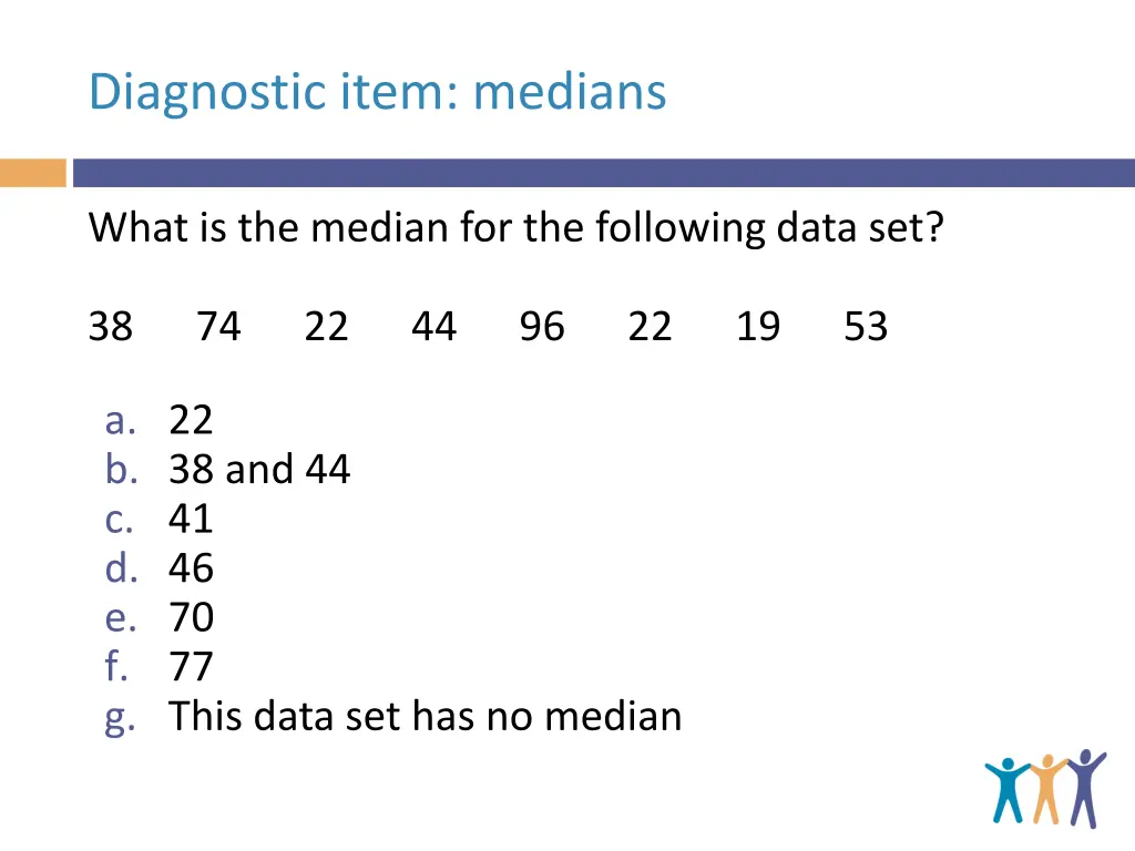 diagnostic item medians
