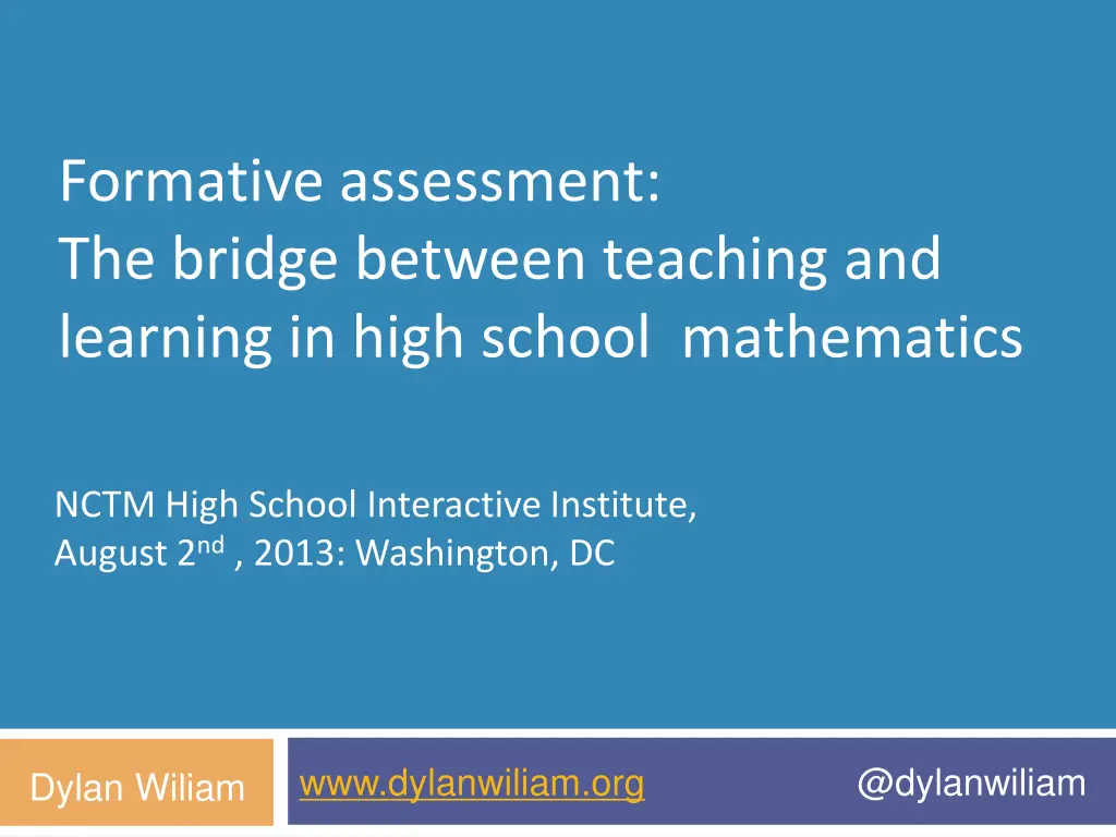 formative assessment the bridge between teaching
