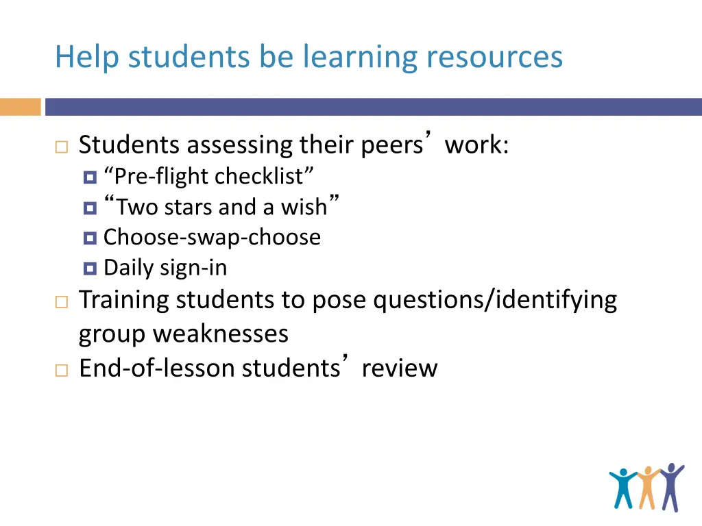 help students be learning resources