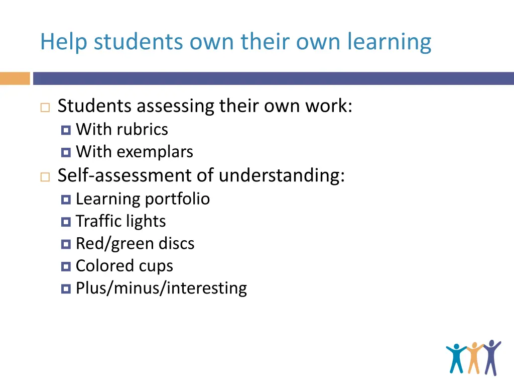 help students own their own learning