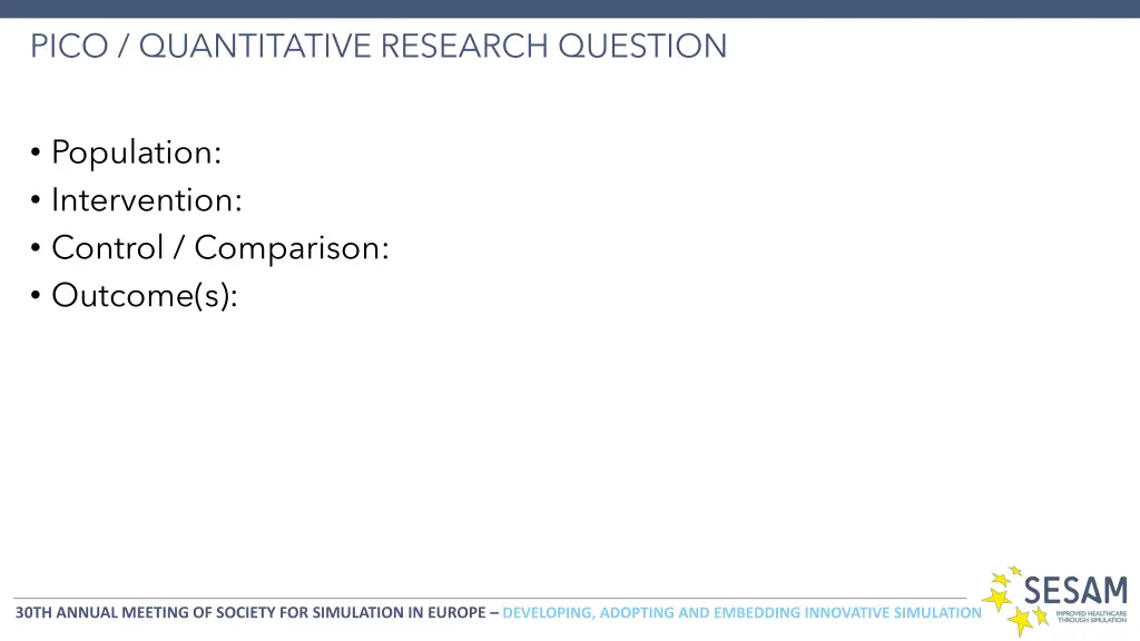 pico quantitative research question
