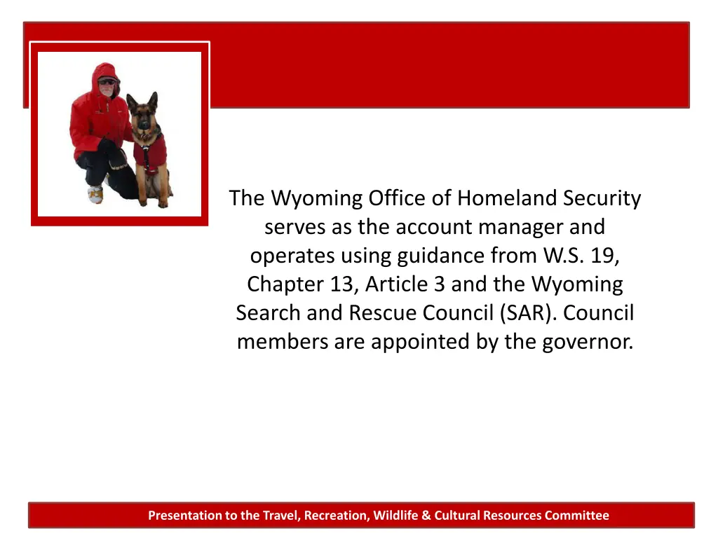 the wyoming office of homeland security serves