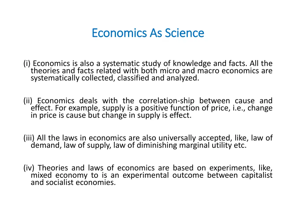 economics as science economics as science 1