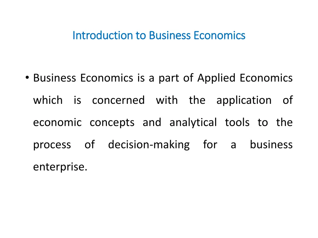 introduction to business economics introduction 1