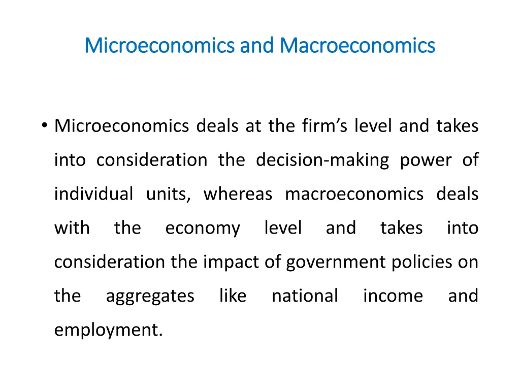 microeconomics and macroeconomics microeconomics 1