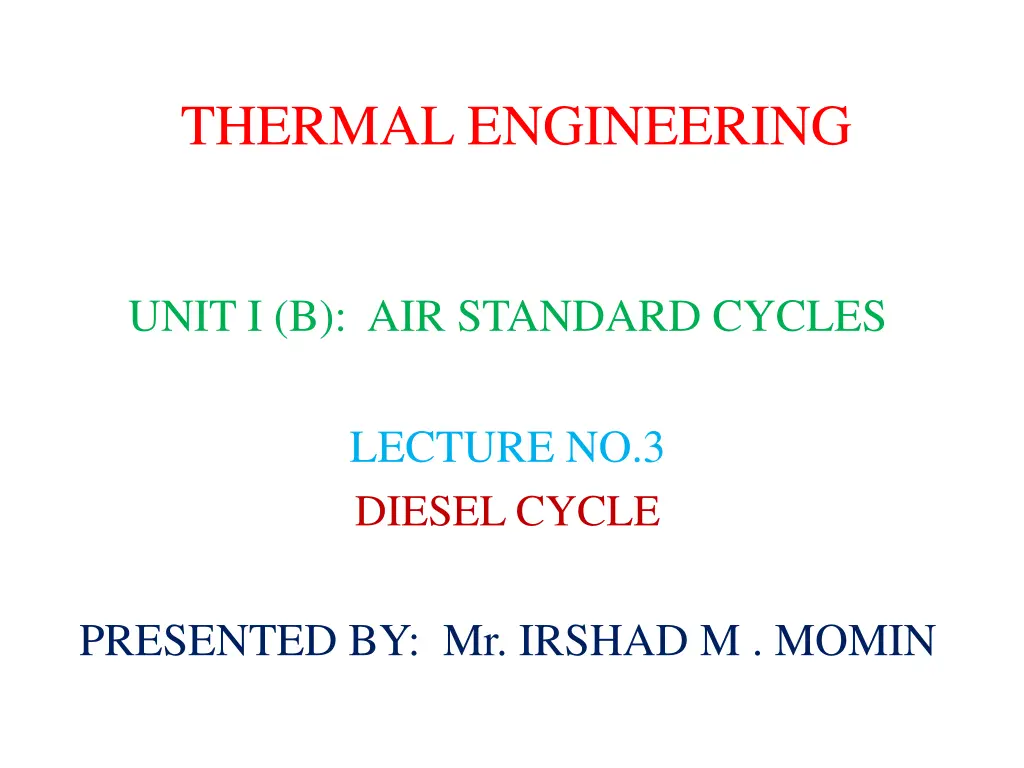 thermal engineering