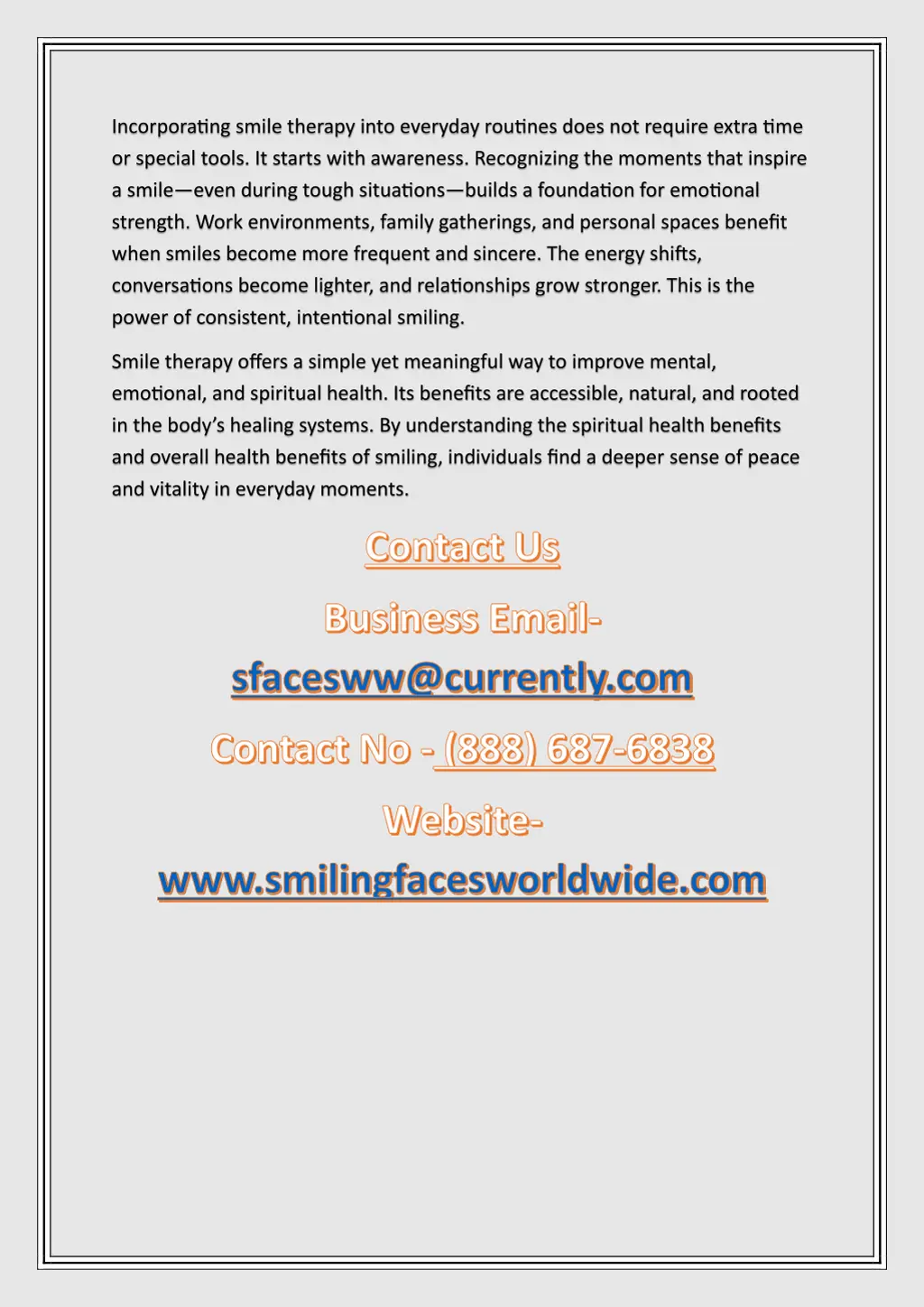 incorporating smile therapy into everyday