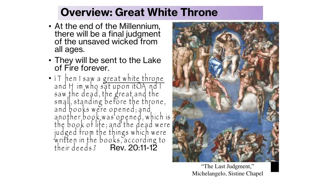 overview great white throne
