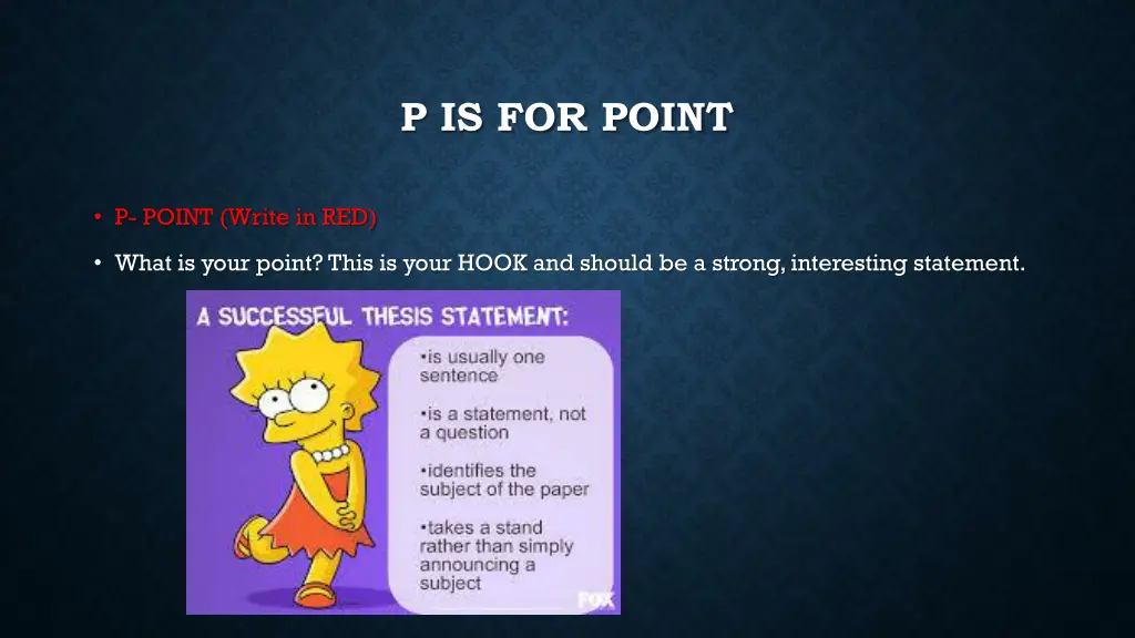 p is for point