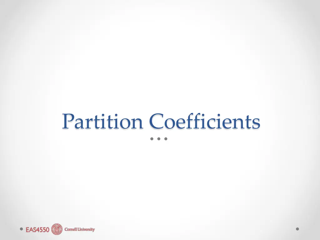 partition coefficients