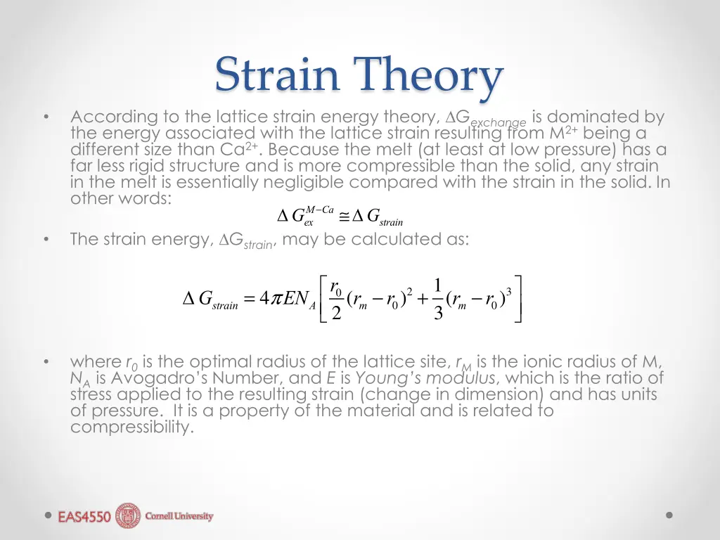 strain theory according to the lattice strain