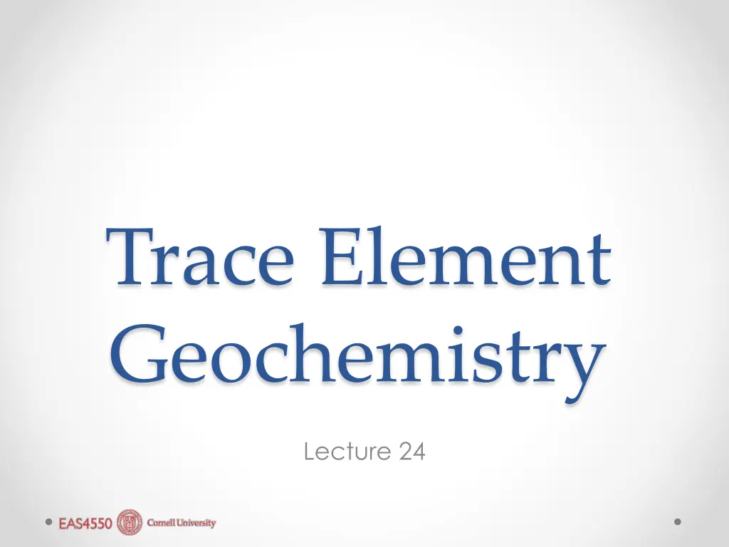 trace element geochemistry