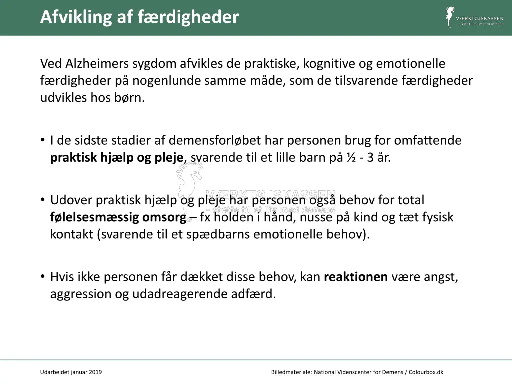 afvikling af f rdigheder