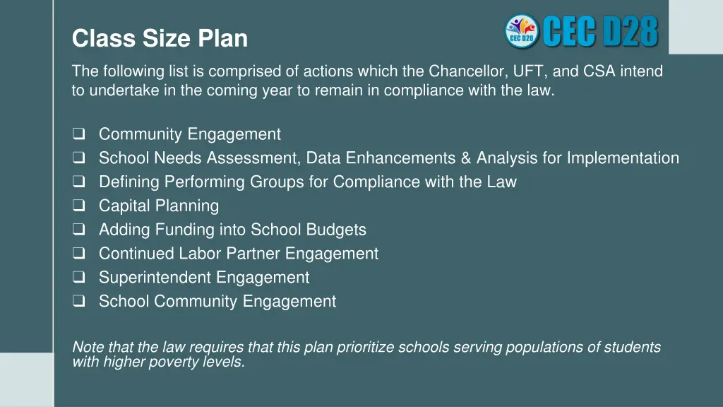 class size plan