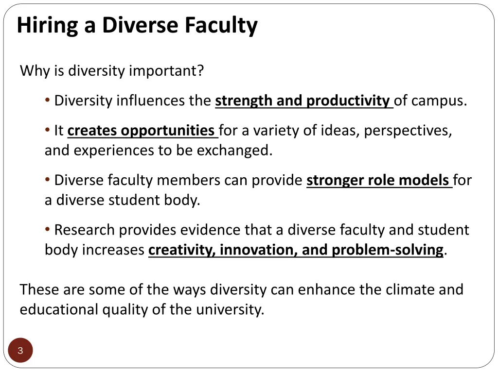 hiring a diverse faculty 1