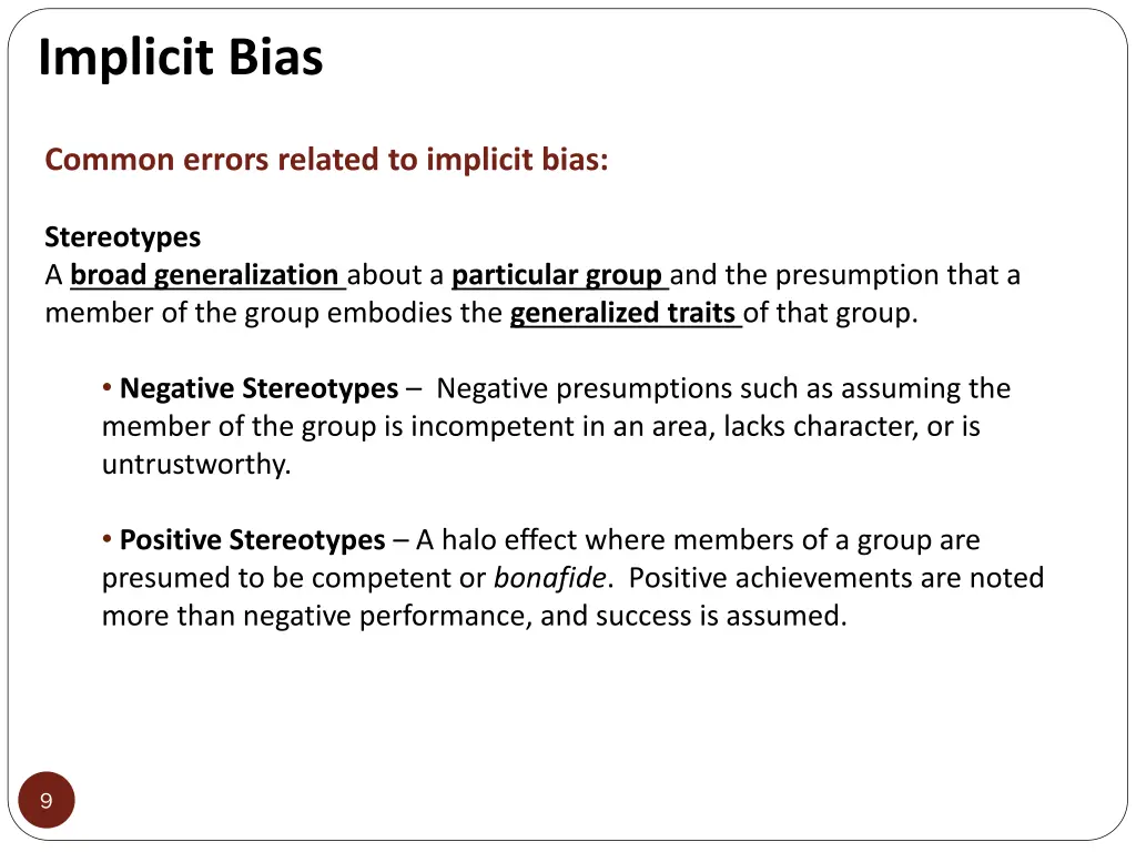 implicit bias