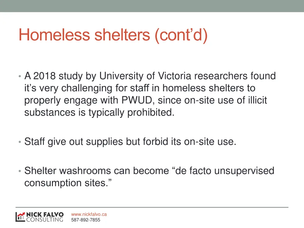 homeless shelters cont d