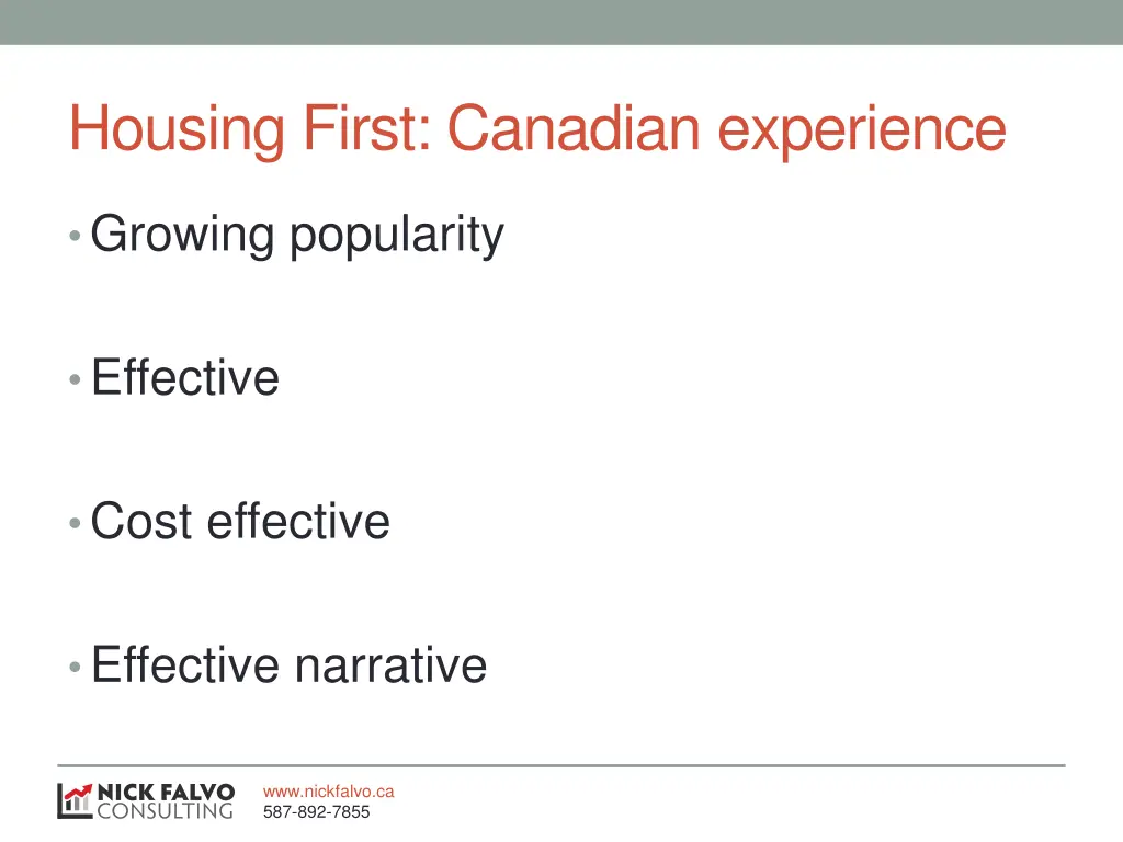 housing first canadian experience