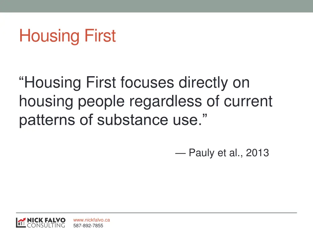housing first