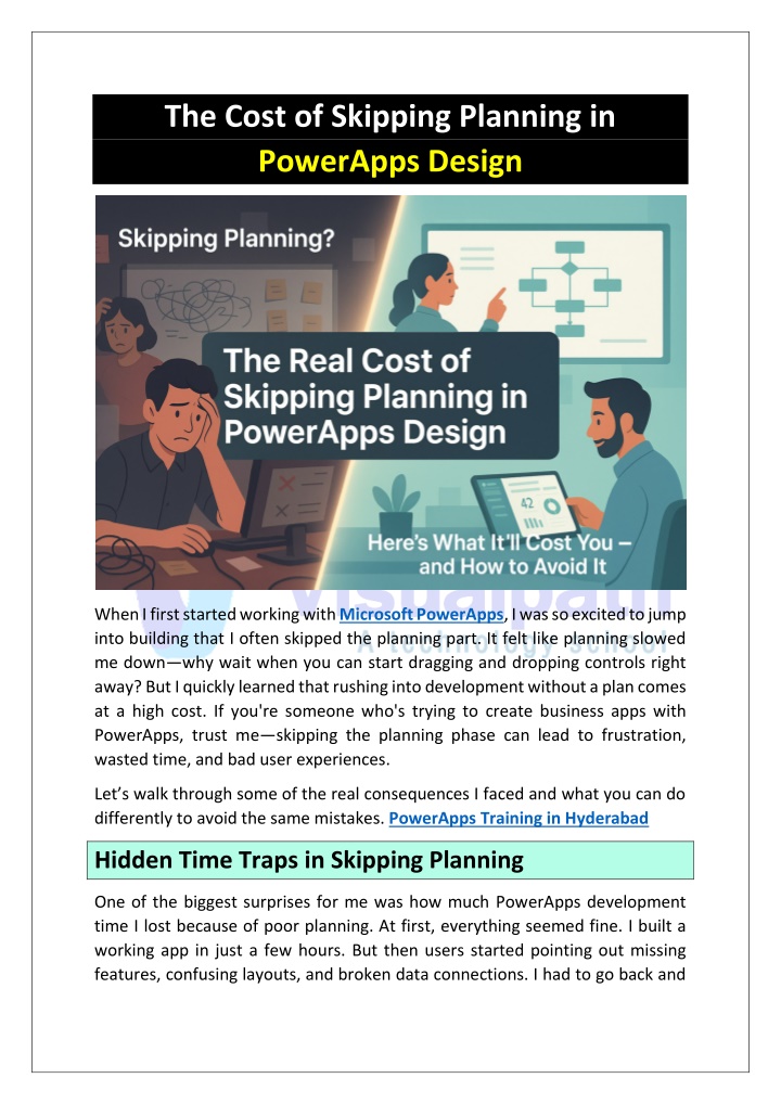 the cost of skipping planning in powerapps design