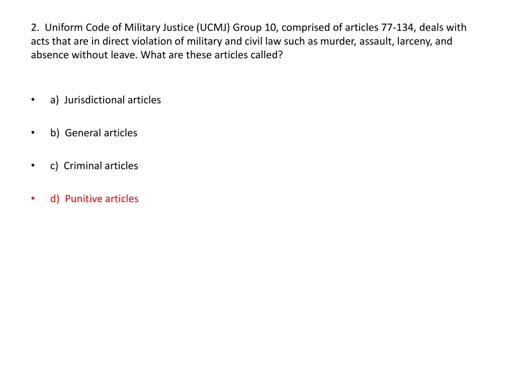 2 uniform code of military justice ucmj group