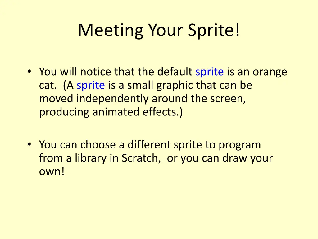 meeting your sprite