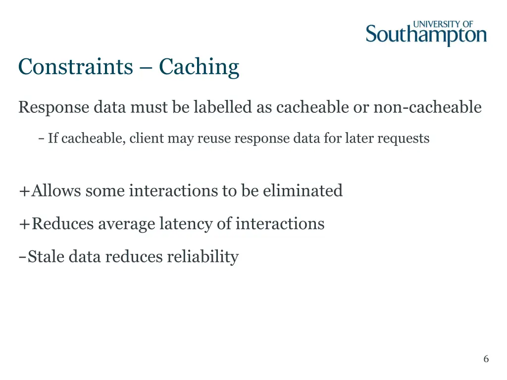 constraints caching