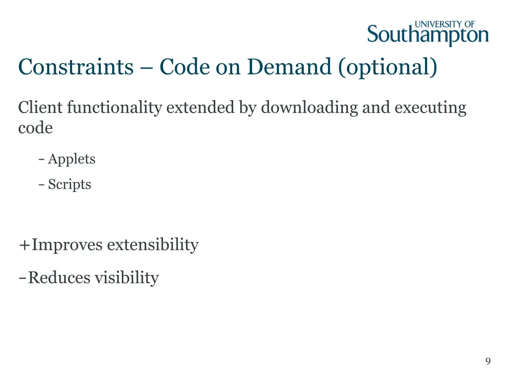 constraints code on demand optional