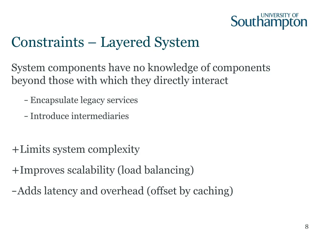 constraints layered system