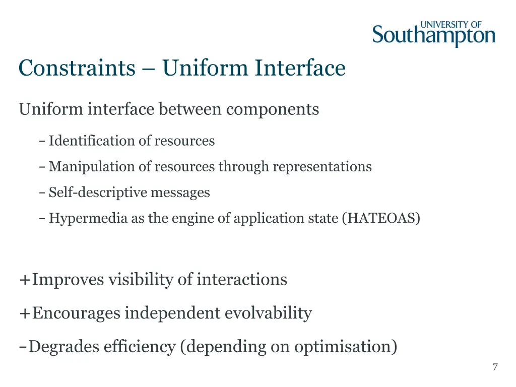 constraints uniform interface
