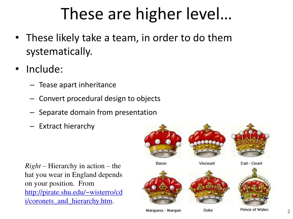 these are higher level
