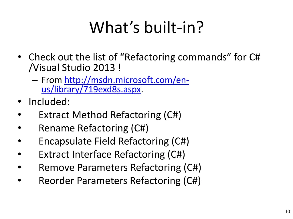what s built in