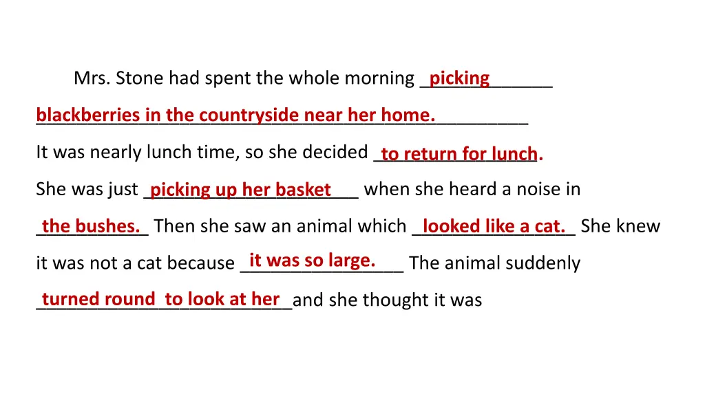 mrs stone had spent the whole morning 1