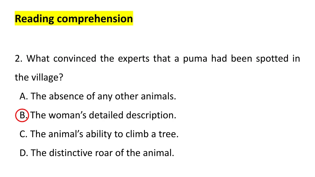 reading comprehension 1