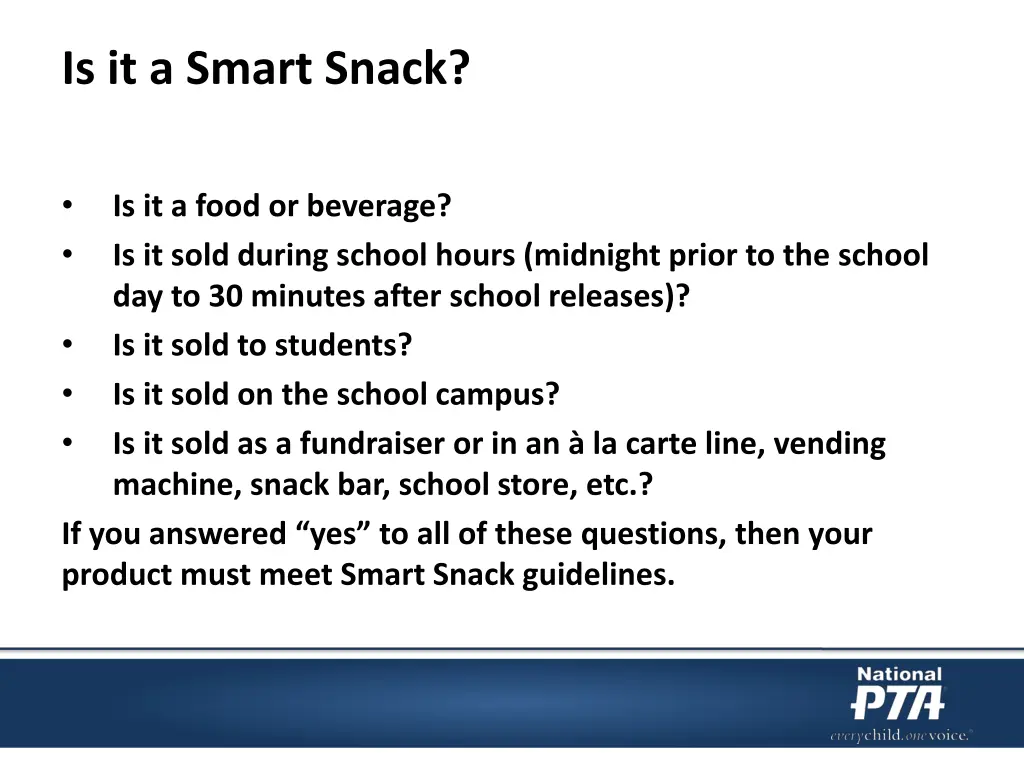 is it a smart snack
