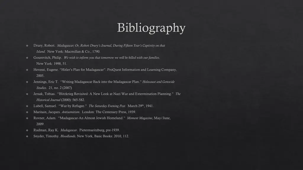 bibliography